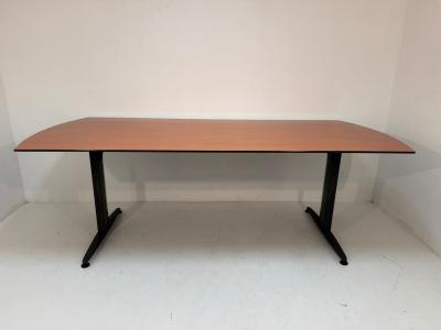 Conferentietafel/Vergadertafel 220x100cm kersen/antra